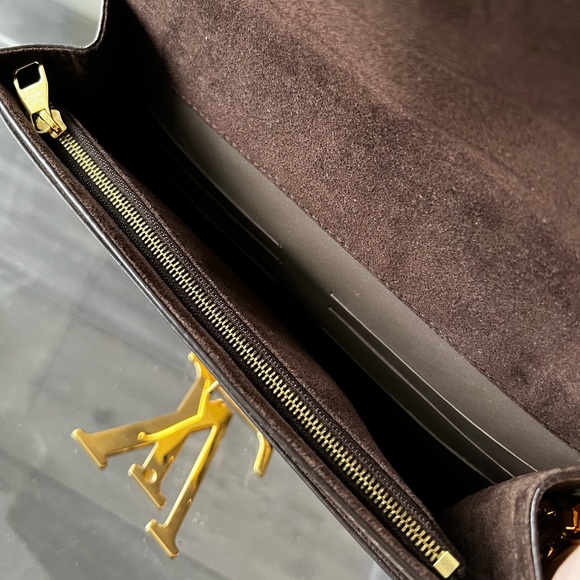 [Authentic] LOUIS VUITTON | CHAIN LOUIS GM CALFSKIN GRANIT - Picture 8 of 14